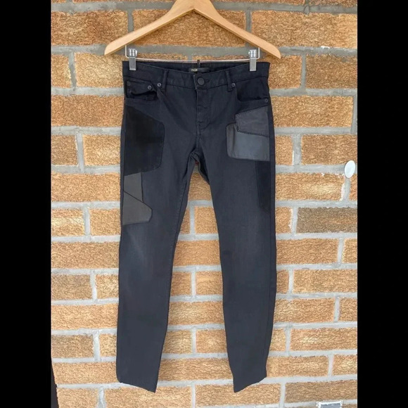 maje H15 Patchy Black Skinny Jean 4 - Picture 1 of 11